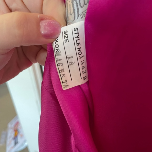 Magenta Dress with Sparkles - Picture 3 of 6